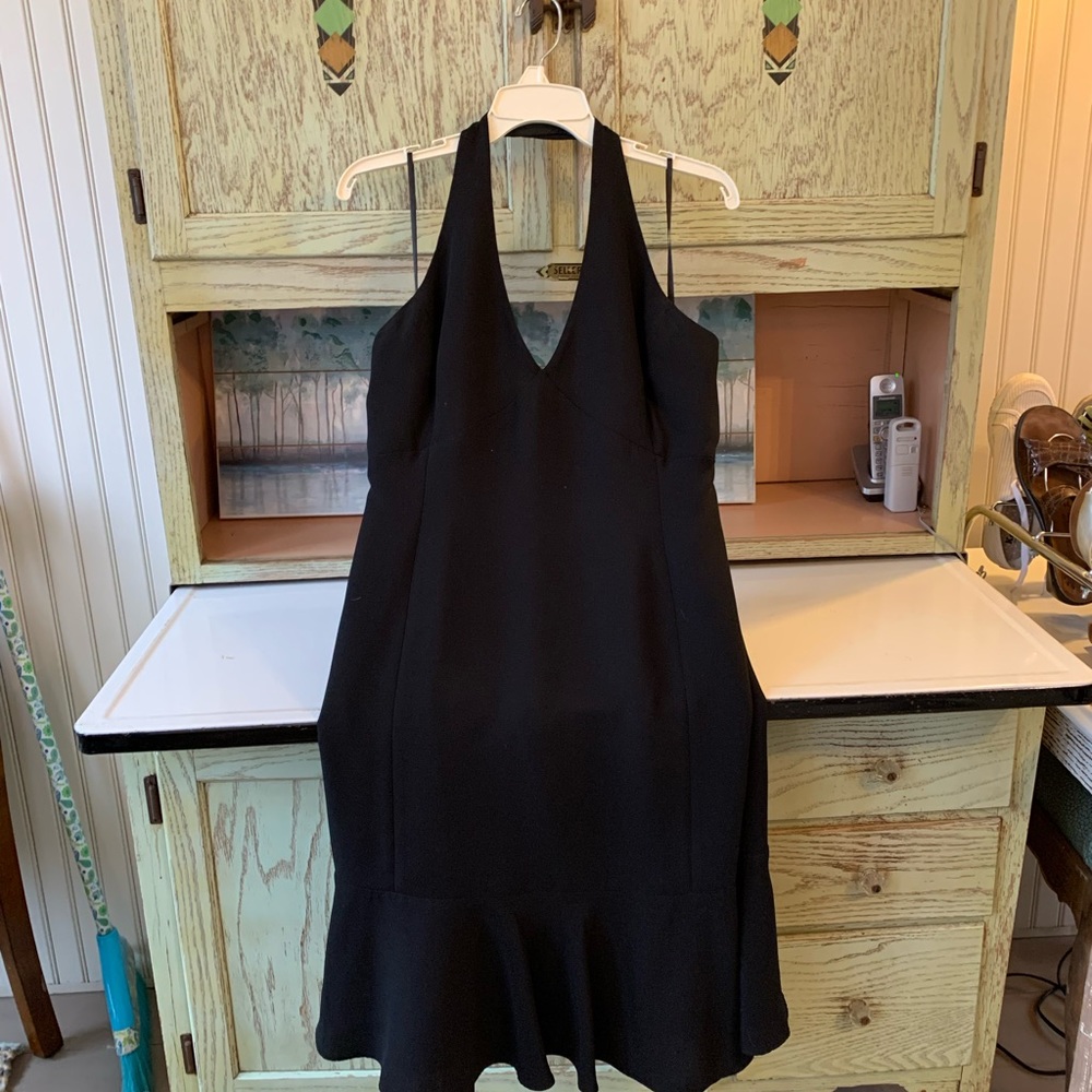 Black halter dress